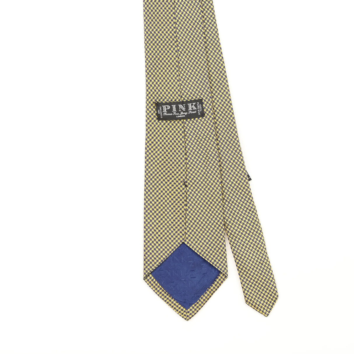 Back Detail of Vintage 1990's Thomas Pink Geometric Patterned Tie