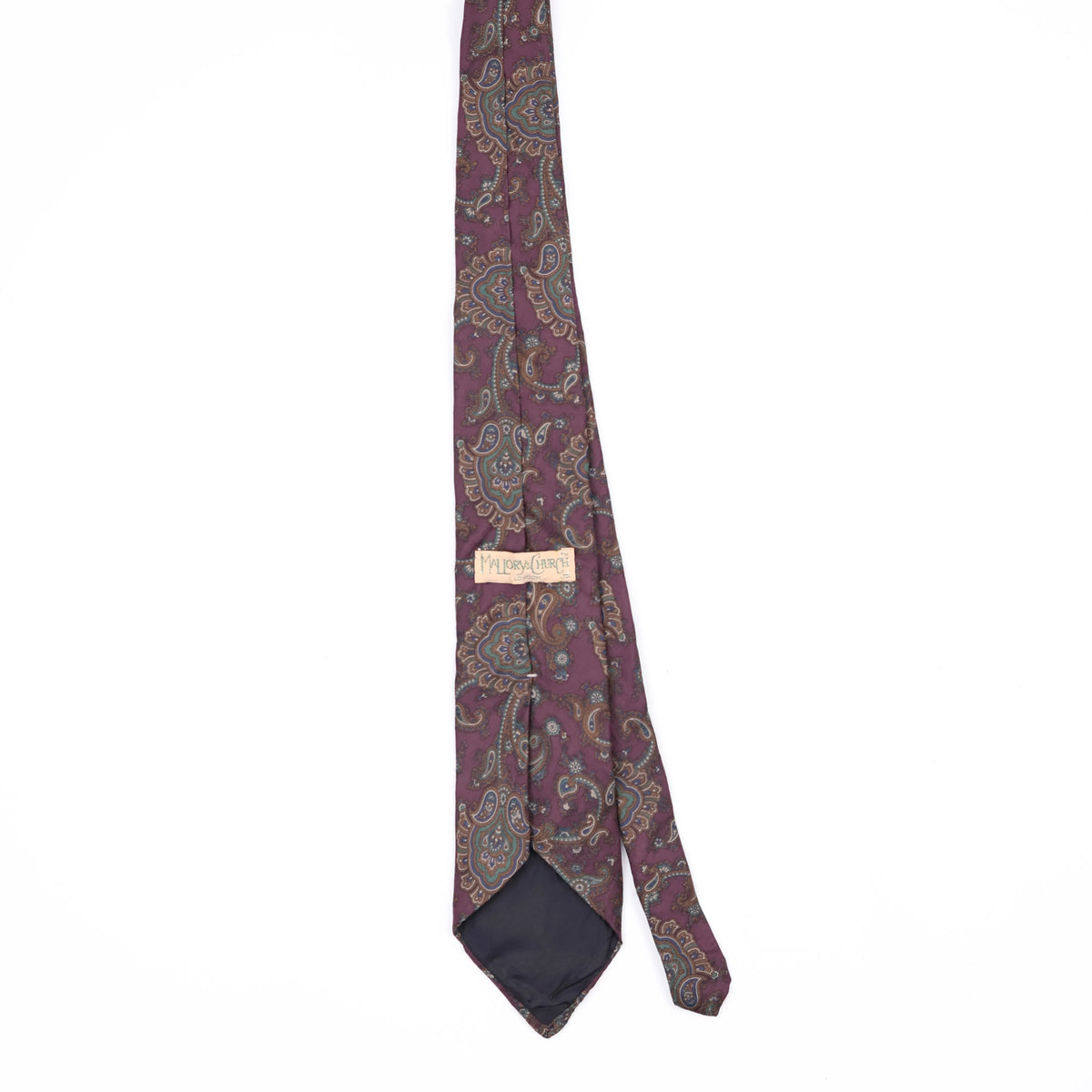 Back Back of Vintage 1990's Paisley Patterned Tie