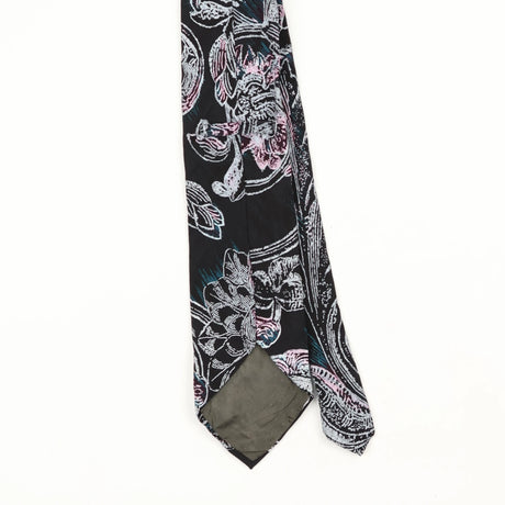 Back Back Detail of Vintage 1990's Floral Patterned Tie
