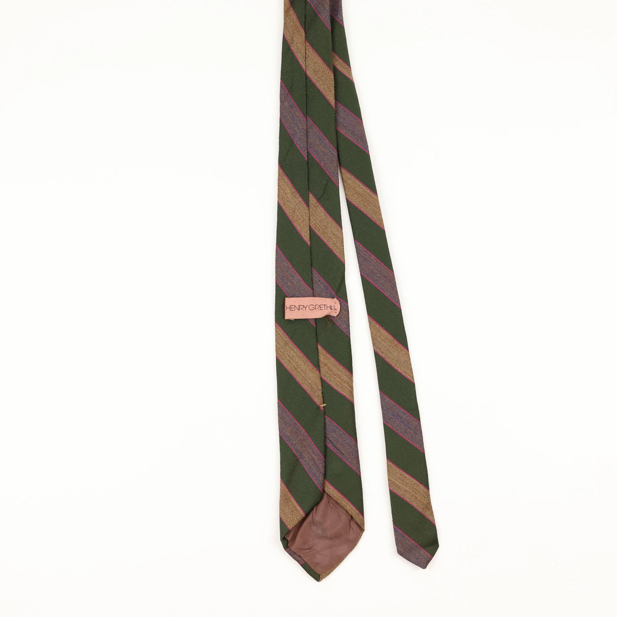 Back of Vintage Striped Patterned Tie