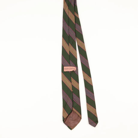 Back of Vintage Striped Patterned Tie