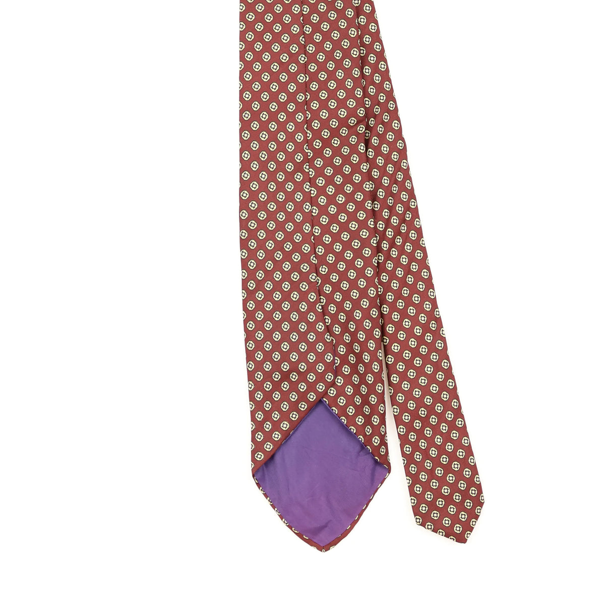 Back Detail of Vintage 1990's J. Press Geometric Patterned Tie
