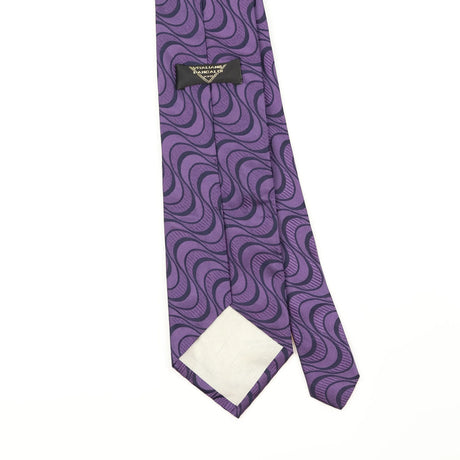 Back Back Detail of Vintage 1990's Vitaliano Pancaldi Waves Geometric Patterned Tie