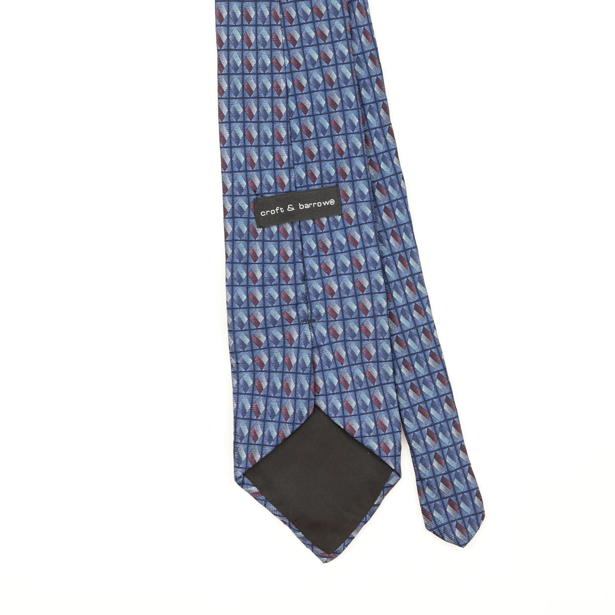 Back Back Detail of Vintage 1990's Croft & Barrow Geometric Patterned Tie