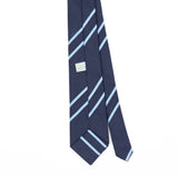 Back Back Detail of Vintage 1980's Trevira Striped Patterned Tie