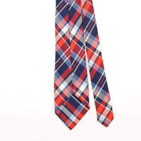 Back Detail of Vintage 1970's Plaids & Checks Patterned Tie