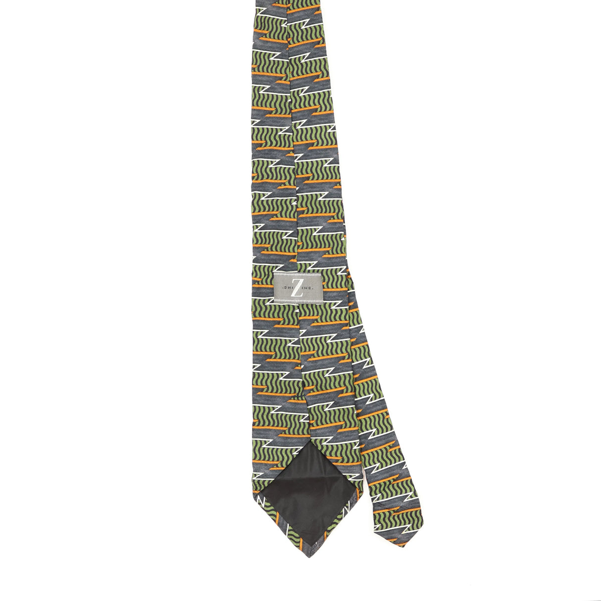 Back Back of Vintage 1990's Geometric Patterned Tie