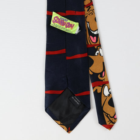 Back Detail of Vintage Scooby-Doo Cartoon Patterned Tie