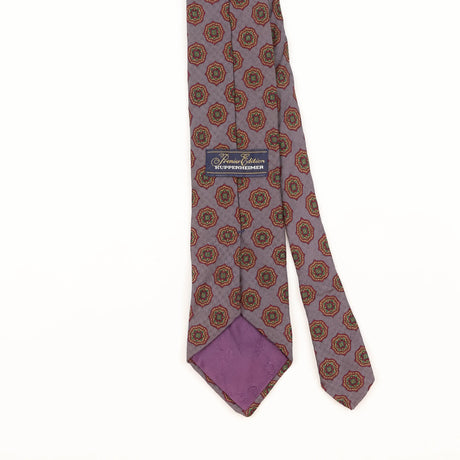Back Detail of Vintage 1990's Kuppenheimer Geometric Patterned Tie