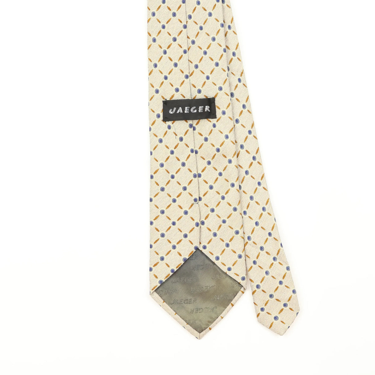 Back Detail of Vintage 1990's Jaeger Geometric Patterned Tie