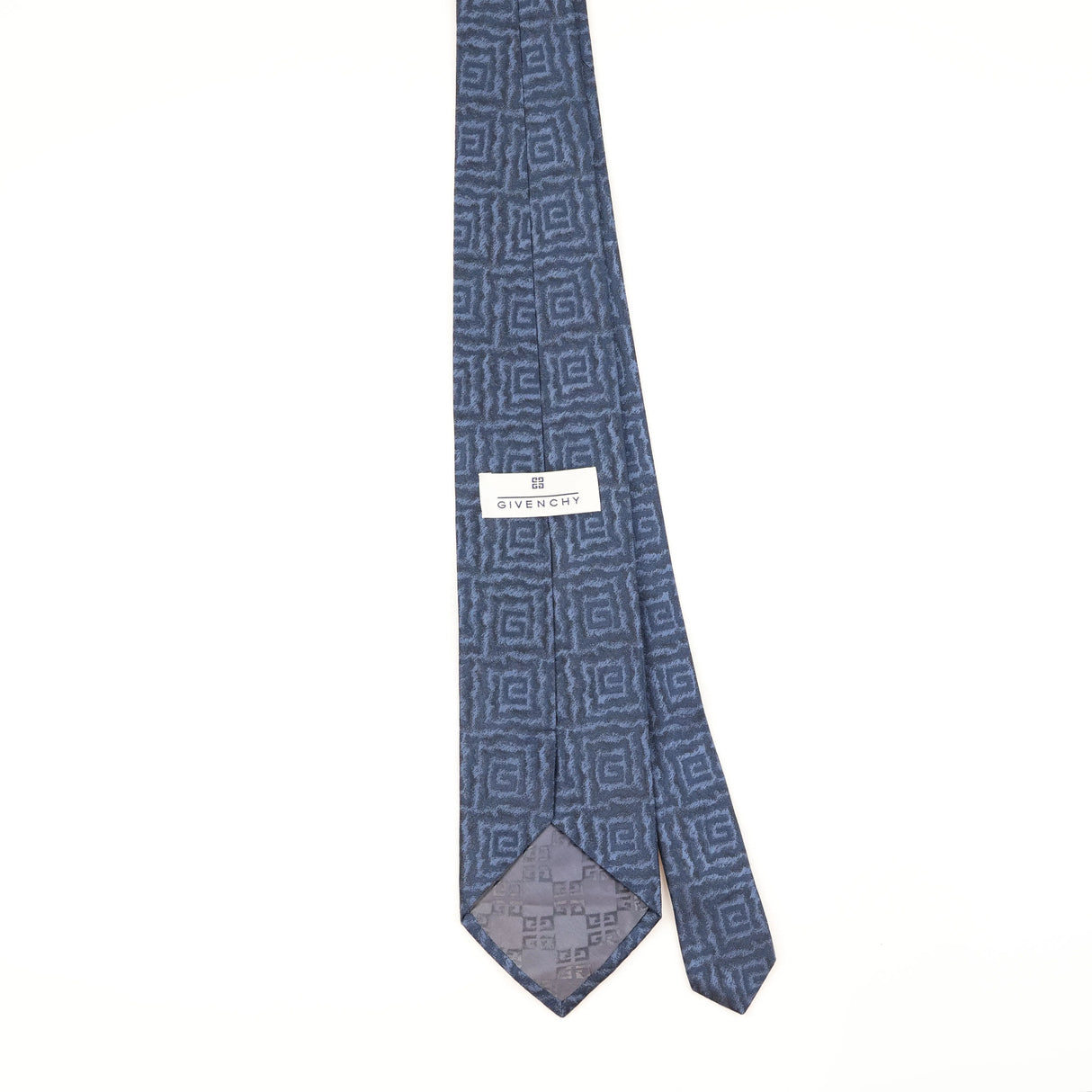 Back of Vintage 1990's Givenchy Geometric Patterned Tie