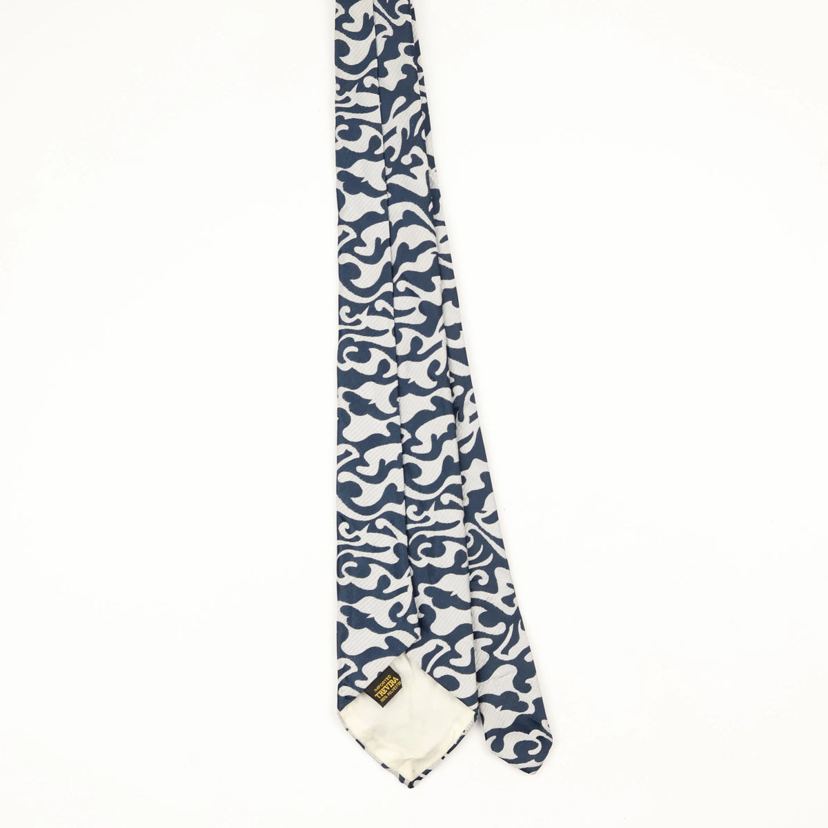Back Back of Vintage 1980's Trevira Abstract Patterned Tie