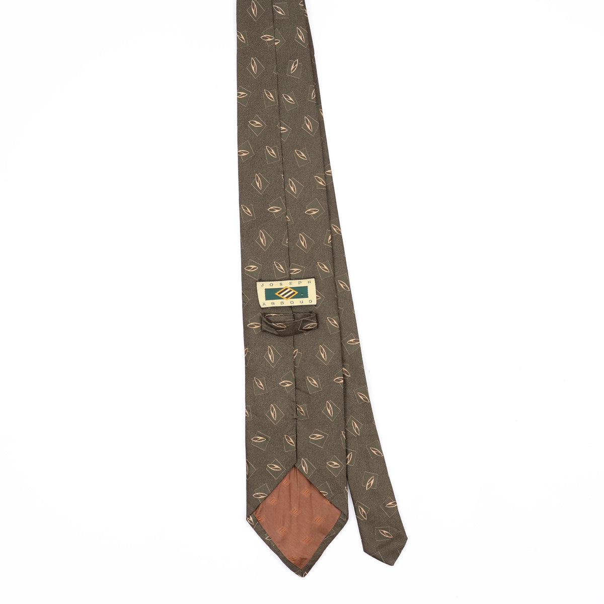 Back Back of Vintage 1990's Joseph Aboud Geometric Patterned Tie