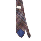 Back Back Detail of Vintage 1990's Harris Tweed Plaids & Checks Patterned Tie