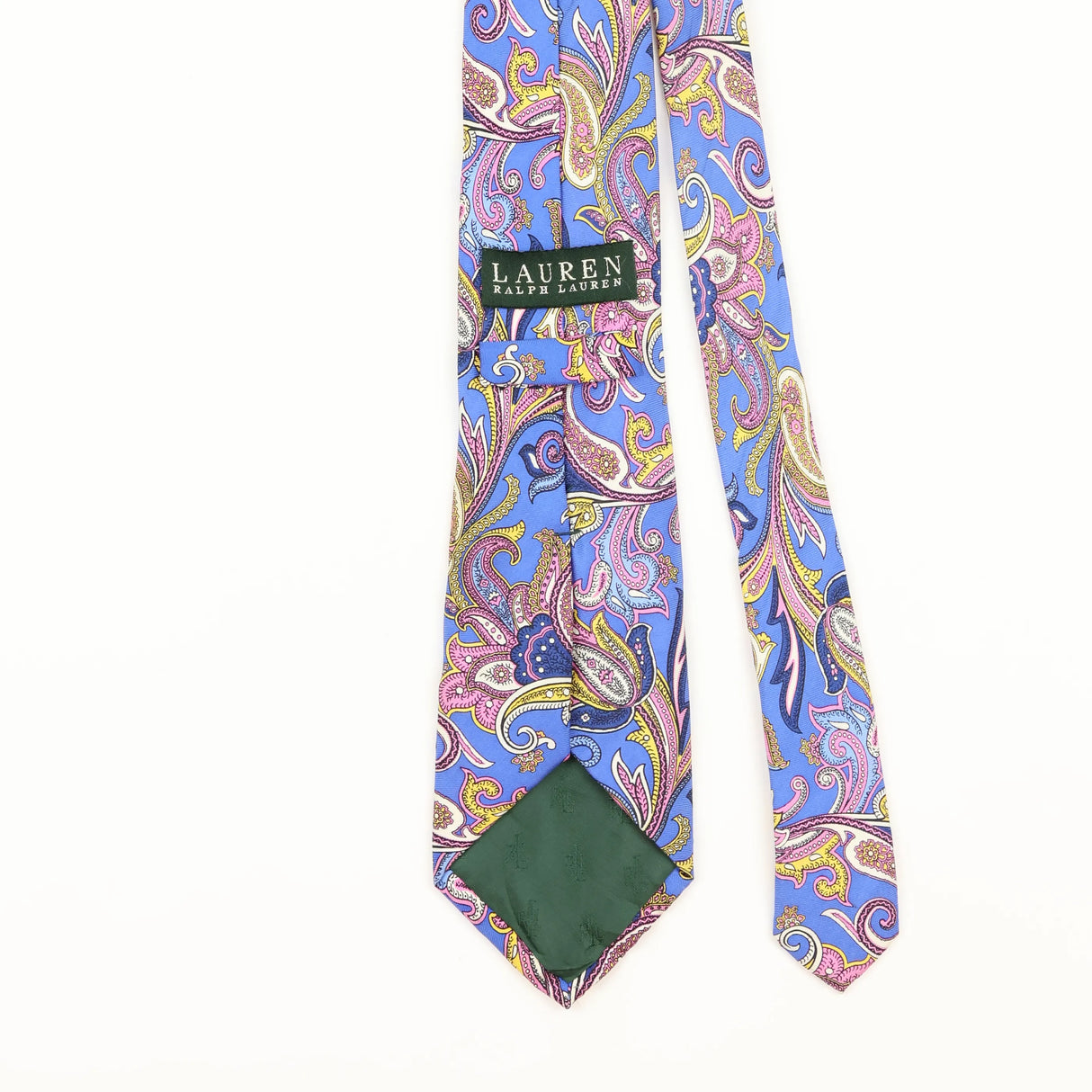 Back Detail of Vintage 2000's Ralph Lauren Paisley Patterned Tie