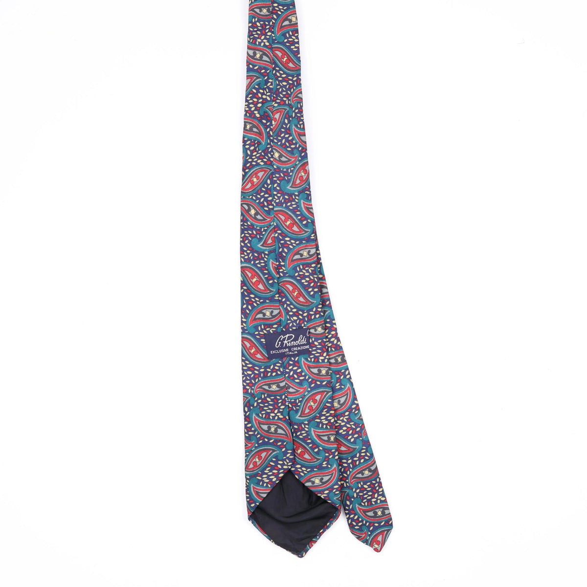 Back Back of Vintage 1990's Paisley Patterned Tie