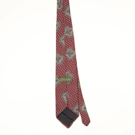 Back Back of Vintage 1990's Croft & Barrow Paisley Patterned Tie