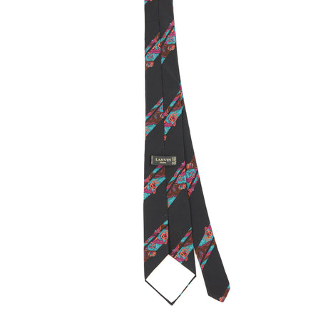 Back of Vintage 1990's Lanvin Striped Patterned Tie