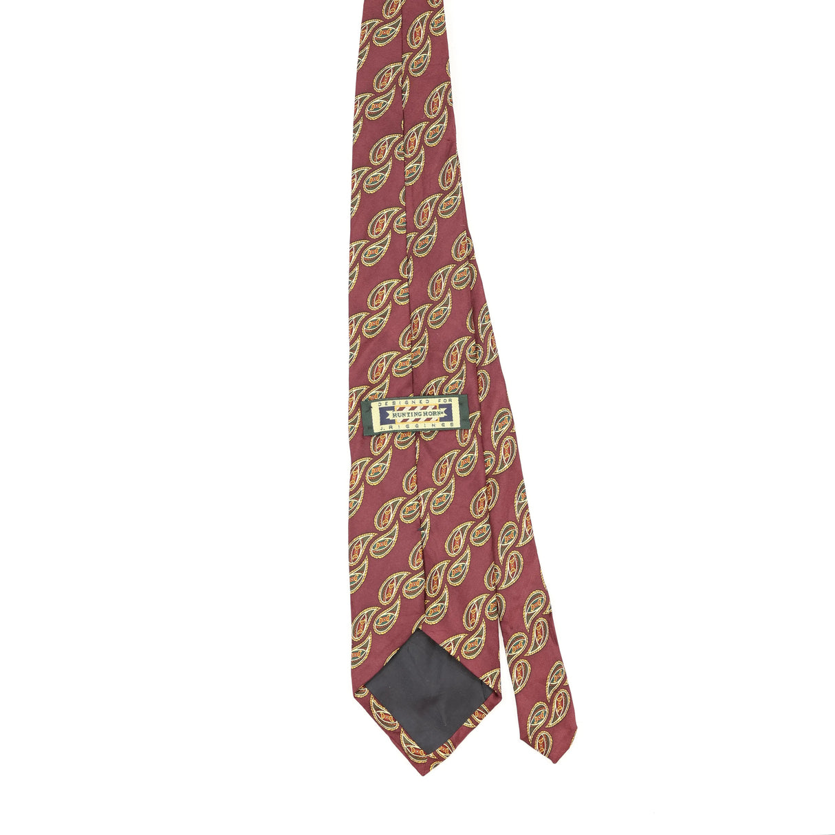 Back Back of Vintage 1990's Paisley Patterned Tie