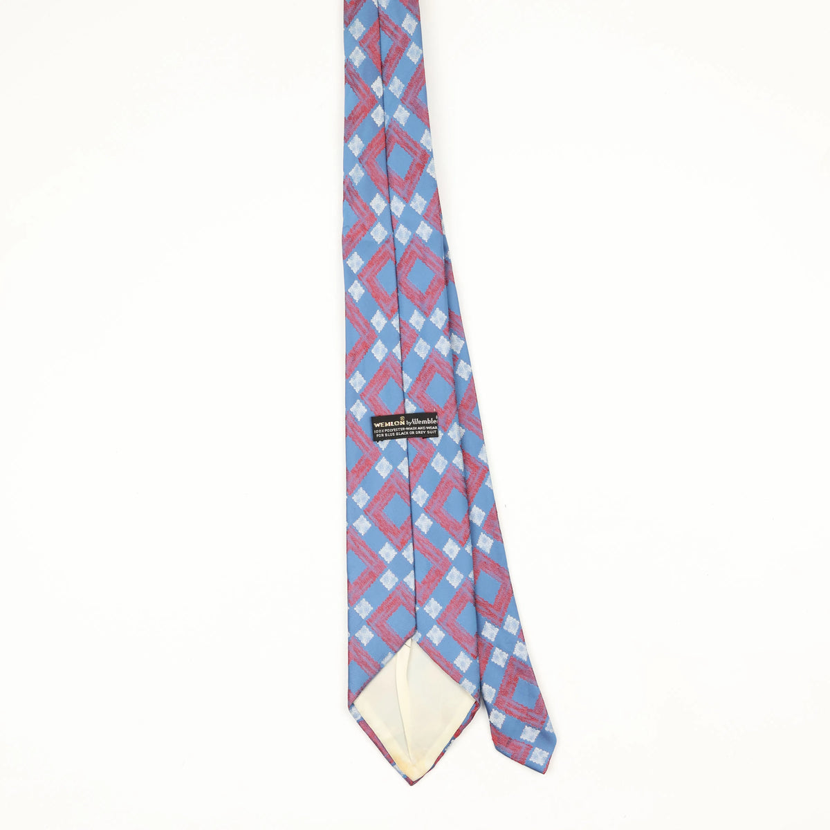 Back Back of Vintage 1980's Wembley Geometric Patterned Tie