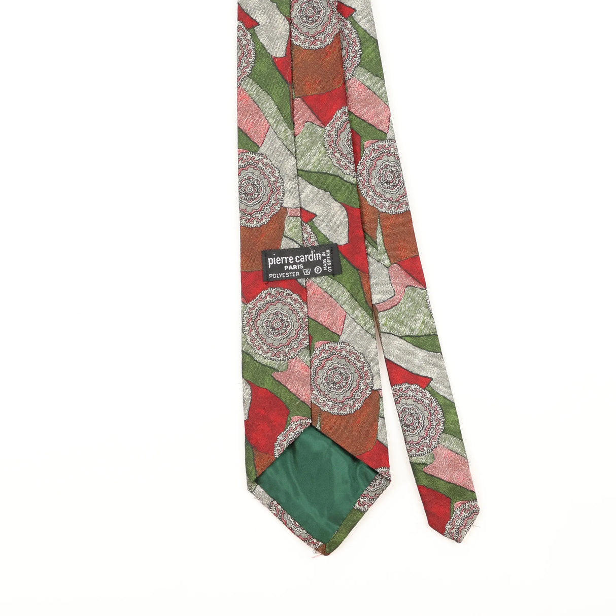 Back Detail of Vintage 1990's Pierre Cardin Abstract Patterned Tie