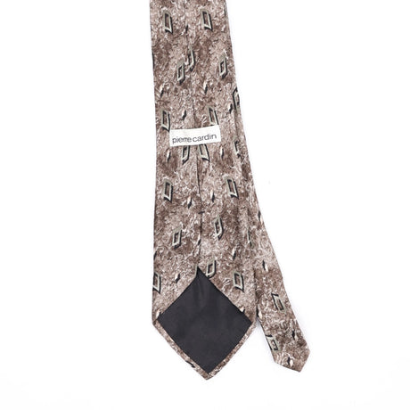 Back Back Detail of Vintage 1990's Pierre Cardin Geometric Patterned Tie