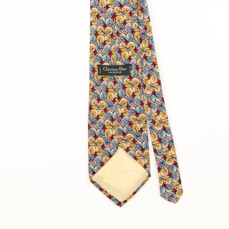 Back Detail of Vintage 1990's Christian Dior Geometric Patterned Tie