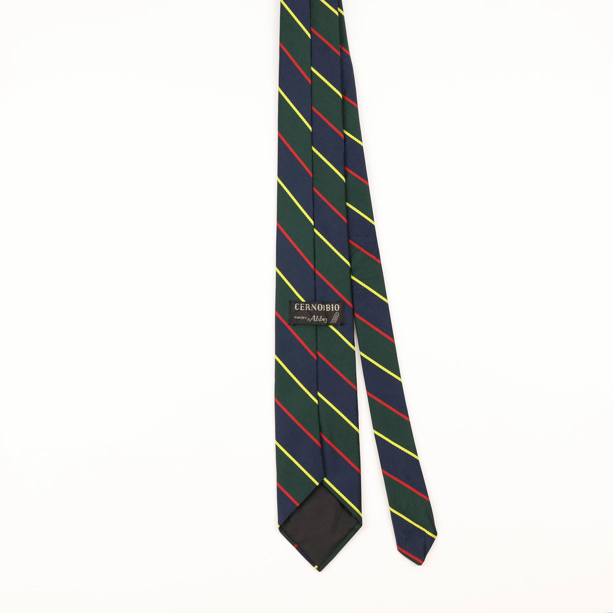 Back of Vintage 1980's Repp Striped Patterned Tie