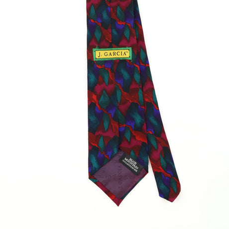 Back Back Detail of Vintage 1990's Jerry Garcia Abstract Patterned Tie