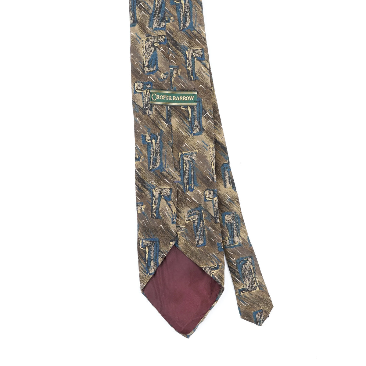 Back Back Detail of Vintage 1990's Croft & Barrow Abstract Patterned Tie