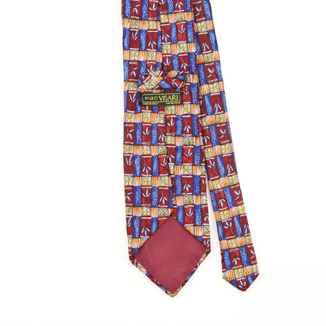 Back Detail of Vintage 1990's Geometric Patterned Tie