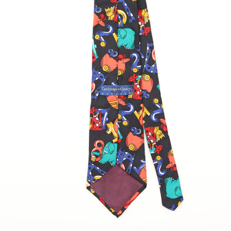 Back Detail of Vintage Cambridge Classics Cartoon Patterned Tie