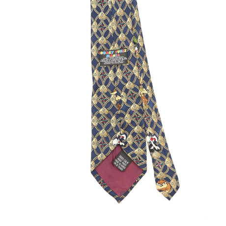 Back Back Detail of Vintage 1990's Looney Tunes Cartoon Patterned Tie