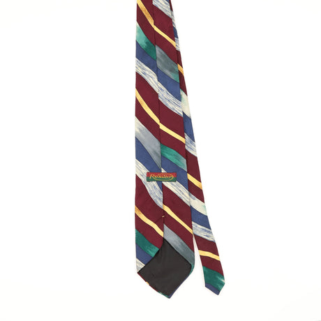 Back of Vintage 1990's Resilio Striped Patterned Tie