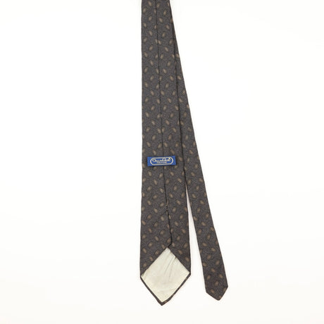 Back of Vintage 1990's Oscar De La Renta Geometric Patterned Tie