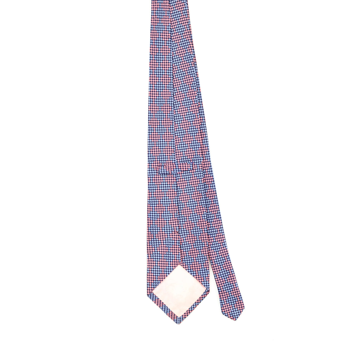 Back Back of Vintage 1990's T.M. Lewin Houndstooth Patterned Tie