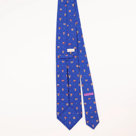 Back of Vintage Bvlgari Vase Geometric Patterned Tie