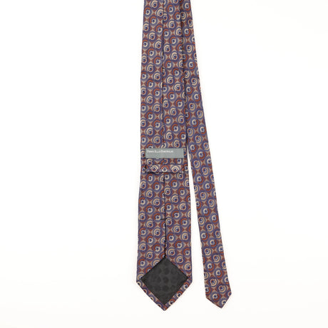 Back of Vintage Perry Ellis Geometric Patterned Tie