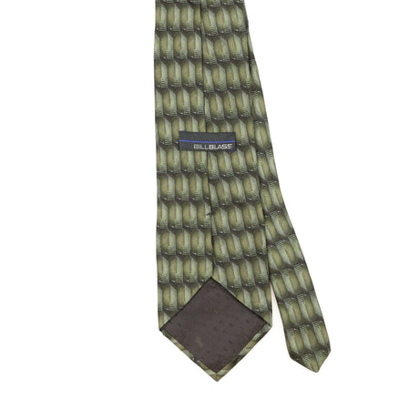 Back Detail of Vintage 1990's Bill Blass Geometric Patterned Tie