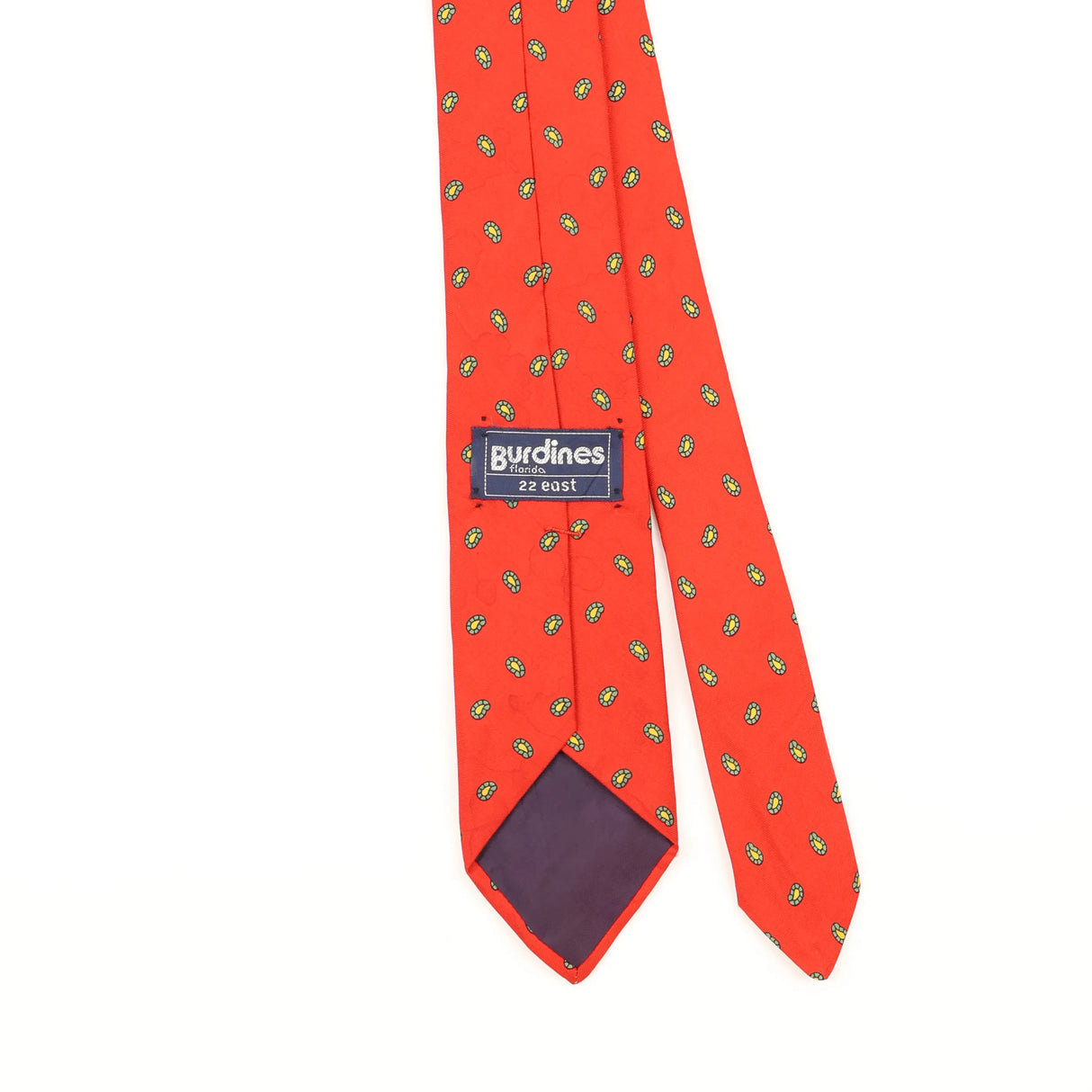 Back Detail of Vintage 1980's Geometric Patterned Tie