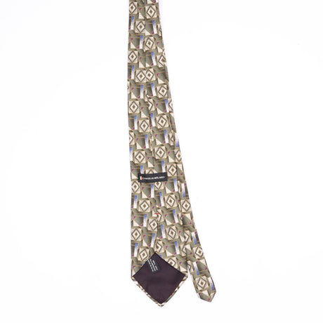 Back Back of Vintage 1990's Geometric Patterned Tie
