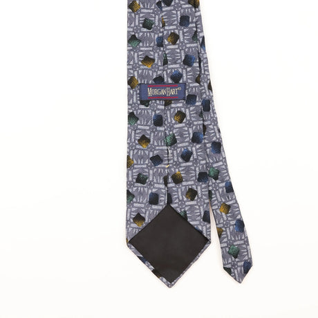 Back Detail of Vintage 1990's Geometric Patterned Tie