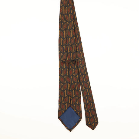 Back of Vintage 1990's Coach Geometric Patterned Tie