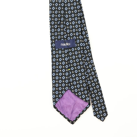 Back Detail of Vintage 1990's Nautica Geometric Patterned Tie