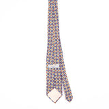 Back Back of Vintage 1980's Aquascutum Geometric Patterned Tie