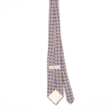 Back Back of Vintage 1980's Aquascutum Geometric Patterned Tie