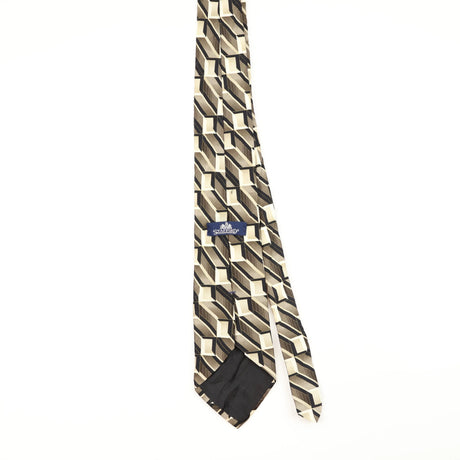 Back of Vintage 1990's Stafford Geometric Patterned Tie