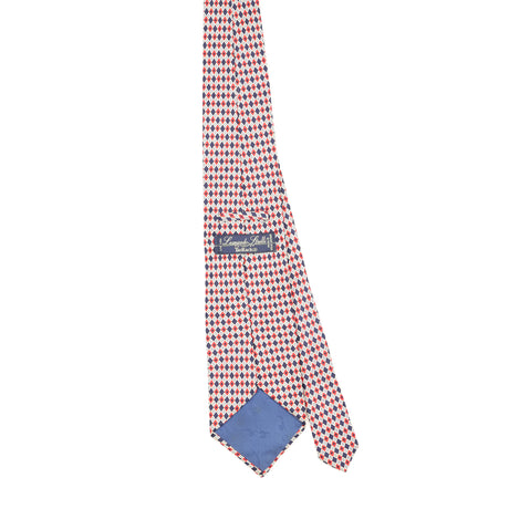 Back Back of Vintage 1990's Tie Rack Leonardo Strelli Geometric Patterned Tie