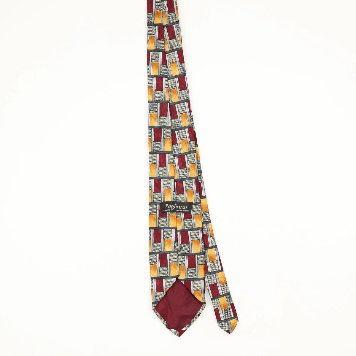 Back Back of Vintage 1990's Geometric Patterned Tie