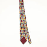 Back Back of Vintage 1990's Geometric Patterned Tie